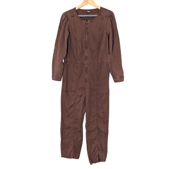 Old Navy Women Coveralls Jumpsuit Painters Boiler Suit Brown Size S Utility - Picture 1 of 15